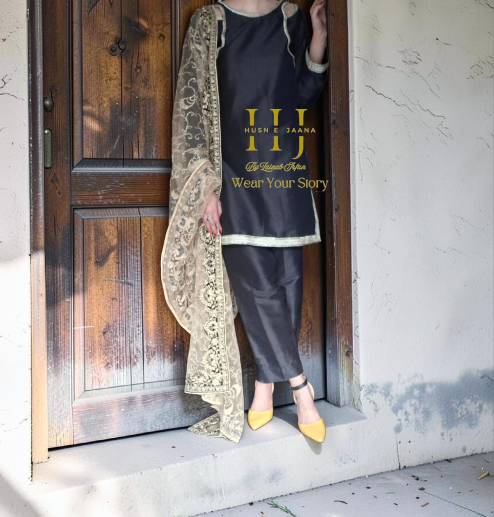 black raw silk kurti 1 black raw silk kurti