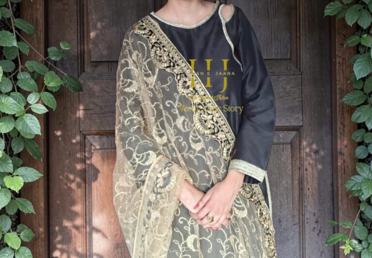 black raw silk kurti 2